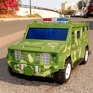 گاوصندوق طرح ماشین ارتشی سبز Military Car Safe Box -اسباب بازی